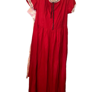 Red maxi dress-festival costume